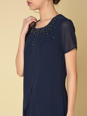 pearl embellished a-line dress - 16810970 - Standard Image - 6