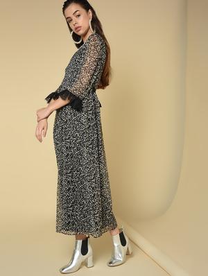 lace detail floral maxi dress - 16810974 - Standard Image - 3