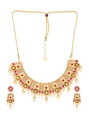 gold metal choker necklace - 16811654 - Standard Image - 3