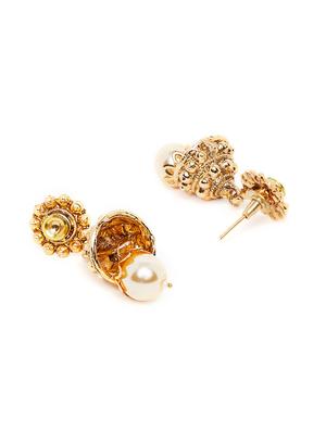 gold metal pendants and earring - 16811679 - Standard Image - 3