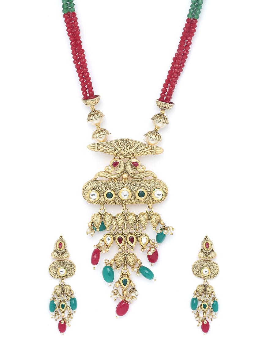 gold metal bridal necklace - 16811694 - Zoom Image - 3