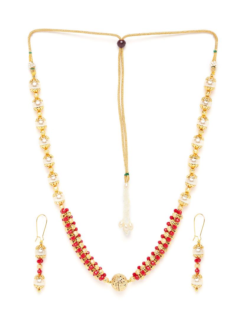 gold metal short necklace - 16811704 - Zoom Image - 3
