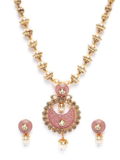 gold metal short necklace - 16811721 - Very Small Image - 1