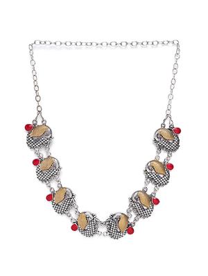 silver plated short necklace - 16811728 - Standard Image - 3