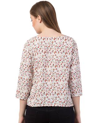 boat neck ditsy floral top - 16813765 - Standard Image - 3