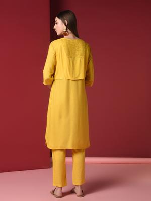 solid kurta pant set - 16816490 - Standard Image - 3