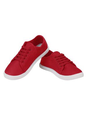 red lace-up sneakers - 16817254 - Standard Image - 3