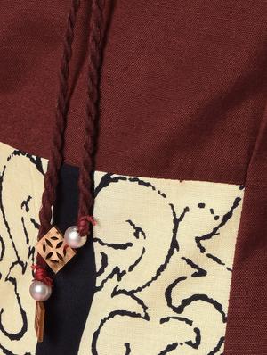 solid contrast a-line kurta - 16817422 - Standard Image - 6