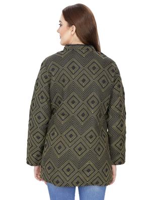 embroidered quilted & padded jacket - 16821454 - Standard Image - 3