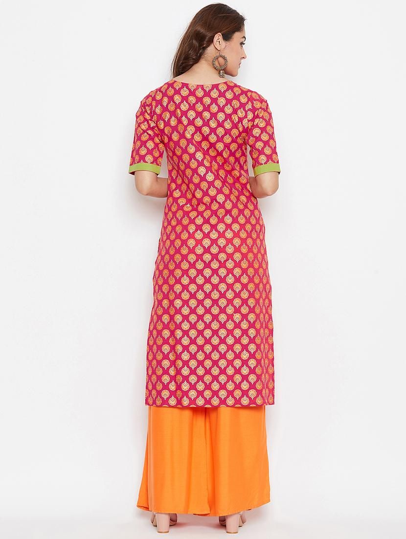printed straight kurta - 16821487 - Zoom Image - 3