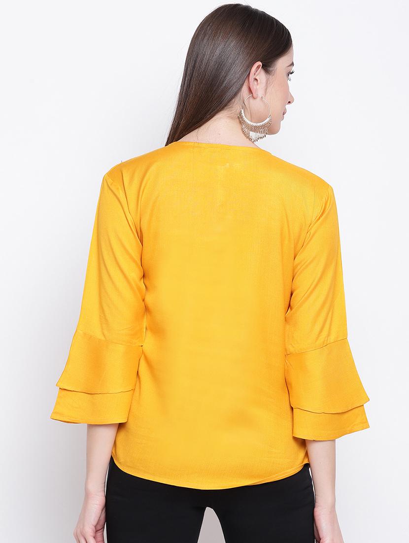 flute sleeves solid top - 16822304 - Zoom Image - 3