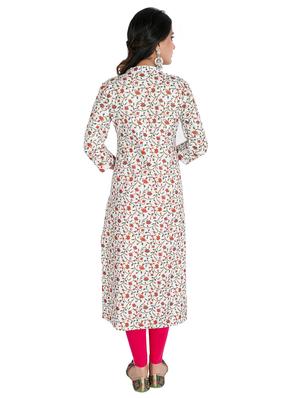 floral straight kurta - 16822746 - Standard Image - 3