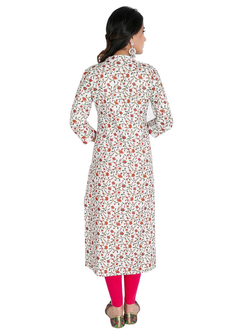 floral straight kurta - 16822746 - Zoom Image - 3