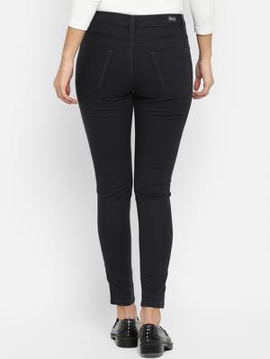 high rise solid jeans - 16823098 - Standard Image - 3