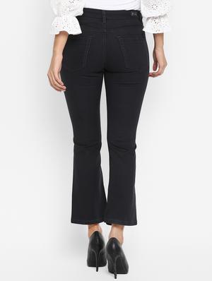 high rise solid jeans - 16823099 - Standard Image - 3