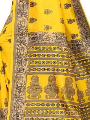 printed mysore silk saree with blouse - 16823583 - Standard Image - 3