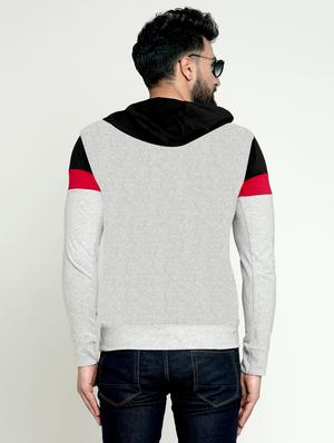 grey color block t-shirt - 16823660 - Standard Image - 3