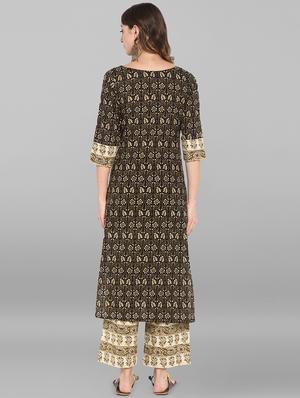 kalamkari kurta palazzo set - 16824459 - Standard Image - 3