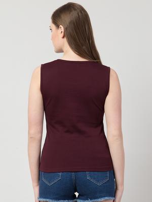 notch neck lace detail top - 16824553 - Standard Image - 3