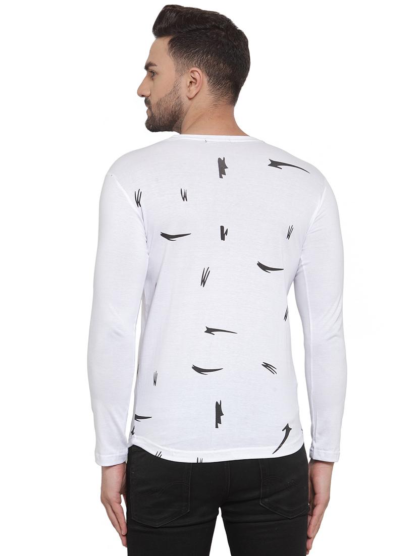 white typographic print t-shirt - 16824911 - Zoom Image - 3