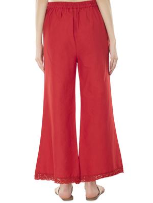 lace hem solid palazzo - 16825502 - Standard Image - 3