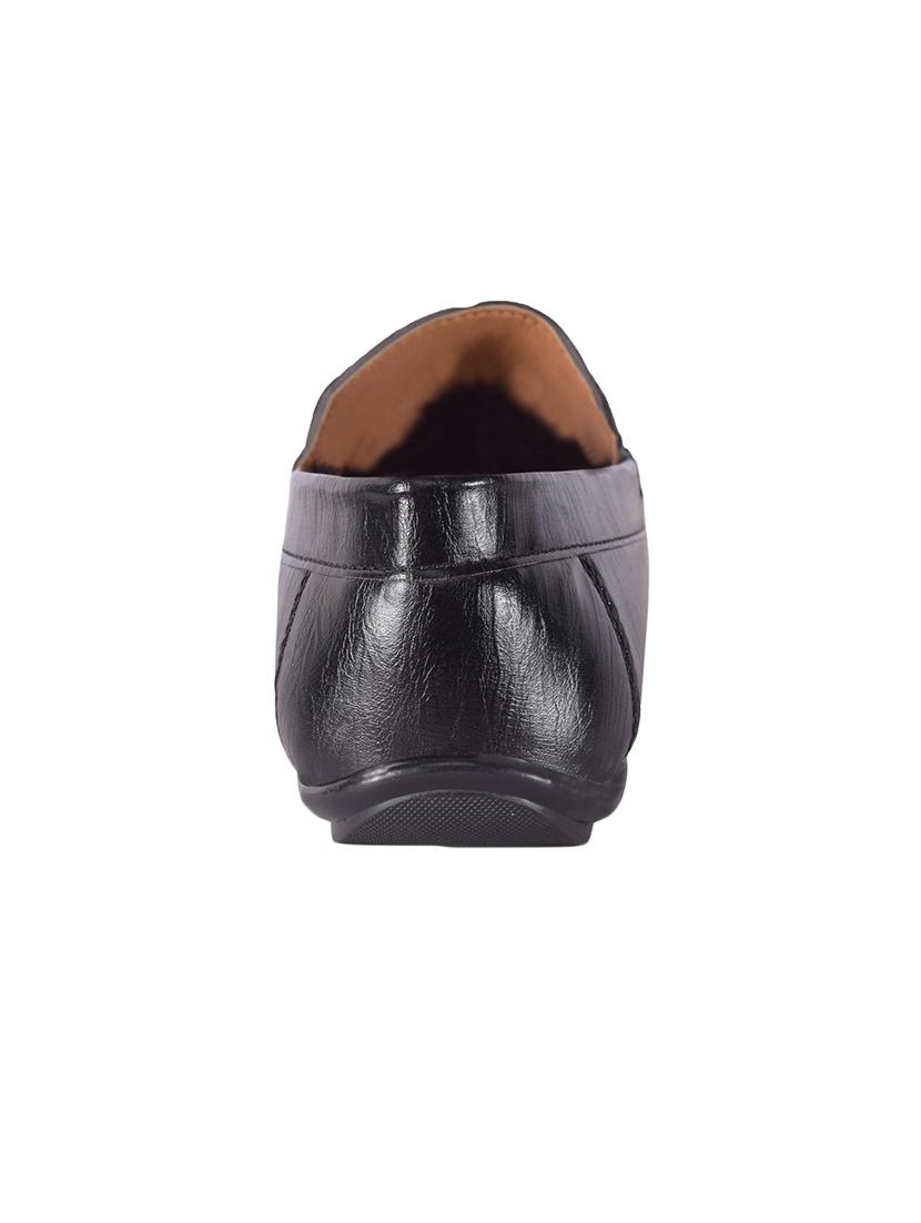 black leatherette slip on loafers - 16826352 - Zoom Image - 3
