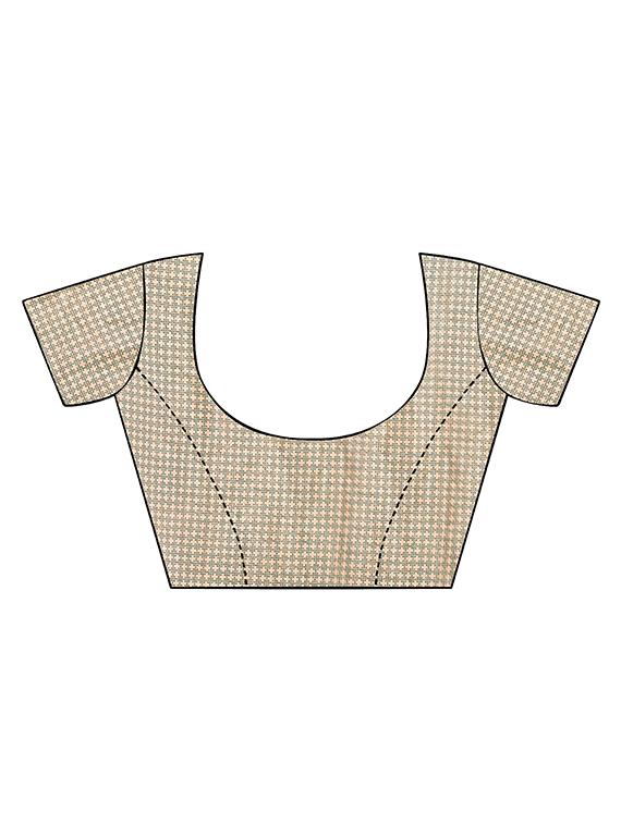 check printed saree with blouse - 16826462 - Zoom Image - 3
