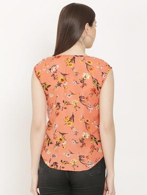 frill detail floral top - 16827496 - Standard Image - 3