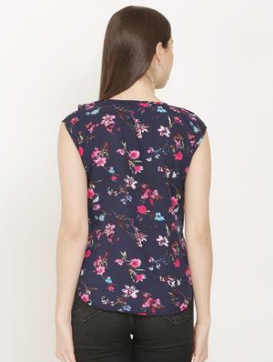 frill detail floral top - 16827497 - Standard Image - 3