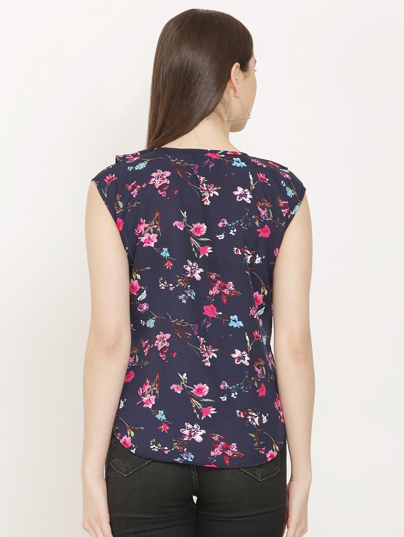 frill detail floral top - 16827497 - Zoom Image - 3
