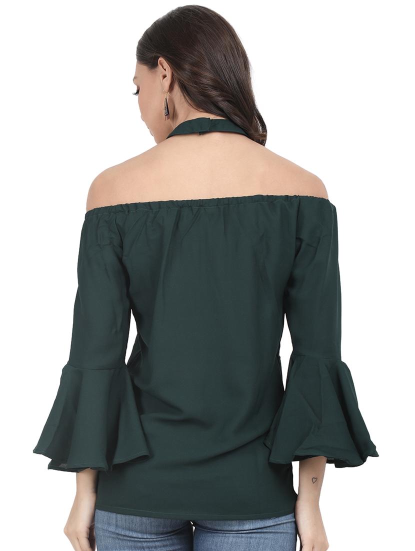choker neck bell sleeved top - 16827538 - Zoom Image - 3