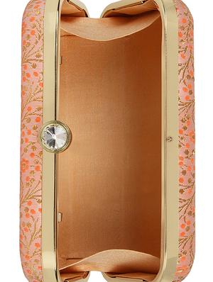 pink silk box clutch - 16828265 - Standard Image - 3