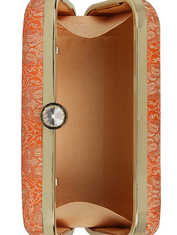 orange silk box clutch - 16828269 - Zoom Image - 3