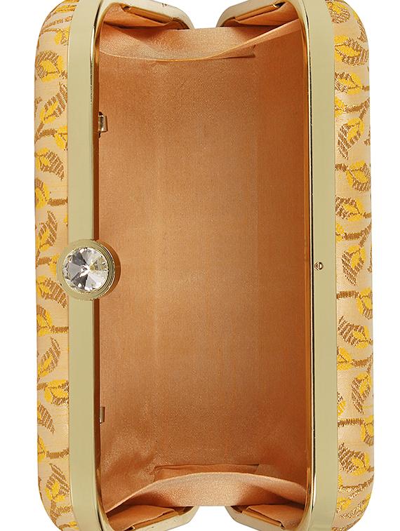 yellow silk box clutch - 16828270 - Zoom Image - 3