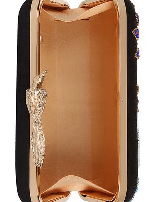 black silk box clutch - 16828274 - Standard Image - 3
