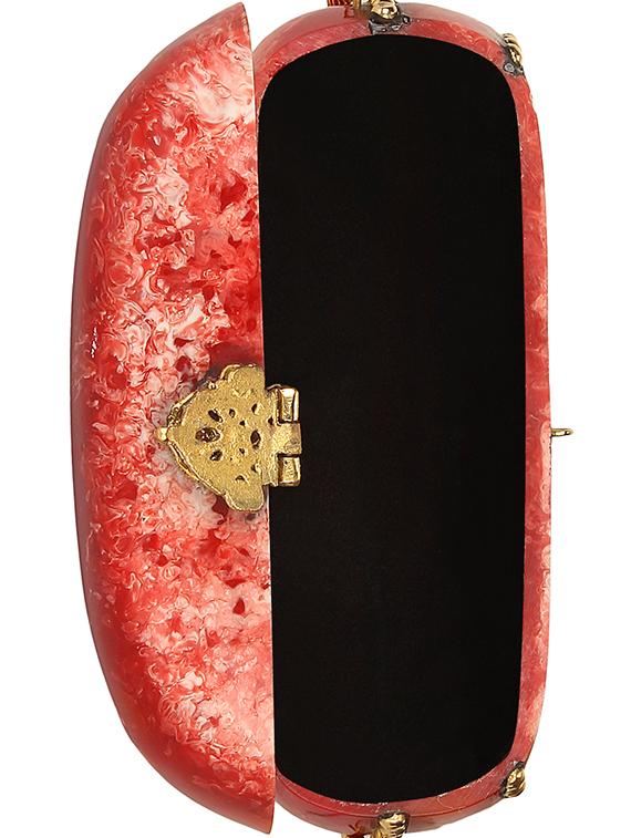 red metal box clutch - 16828284 - Zoom Image - 3