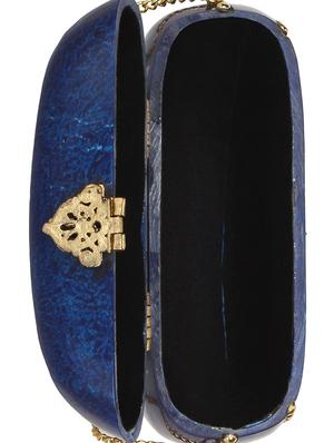 blue metal box clutch - 16828285 - Standard Image - 3