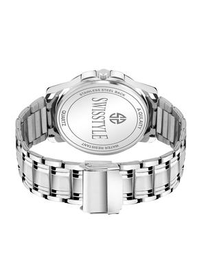 swisstyle dial black analogue watches for men-ss-gr805blk-slv-ch-1 - 16828386 - Standard Image - 3