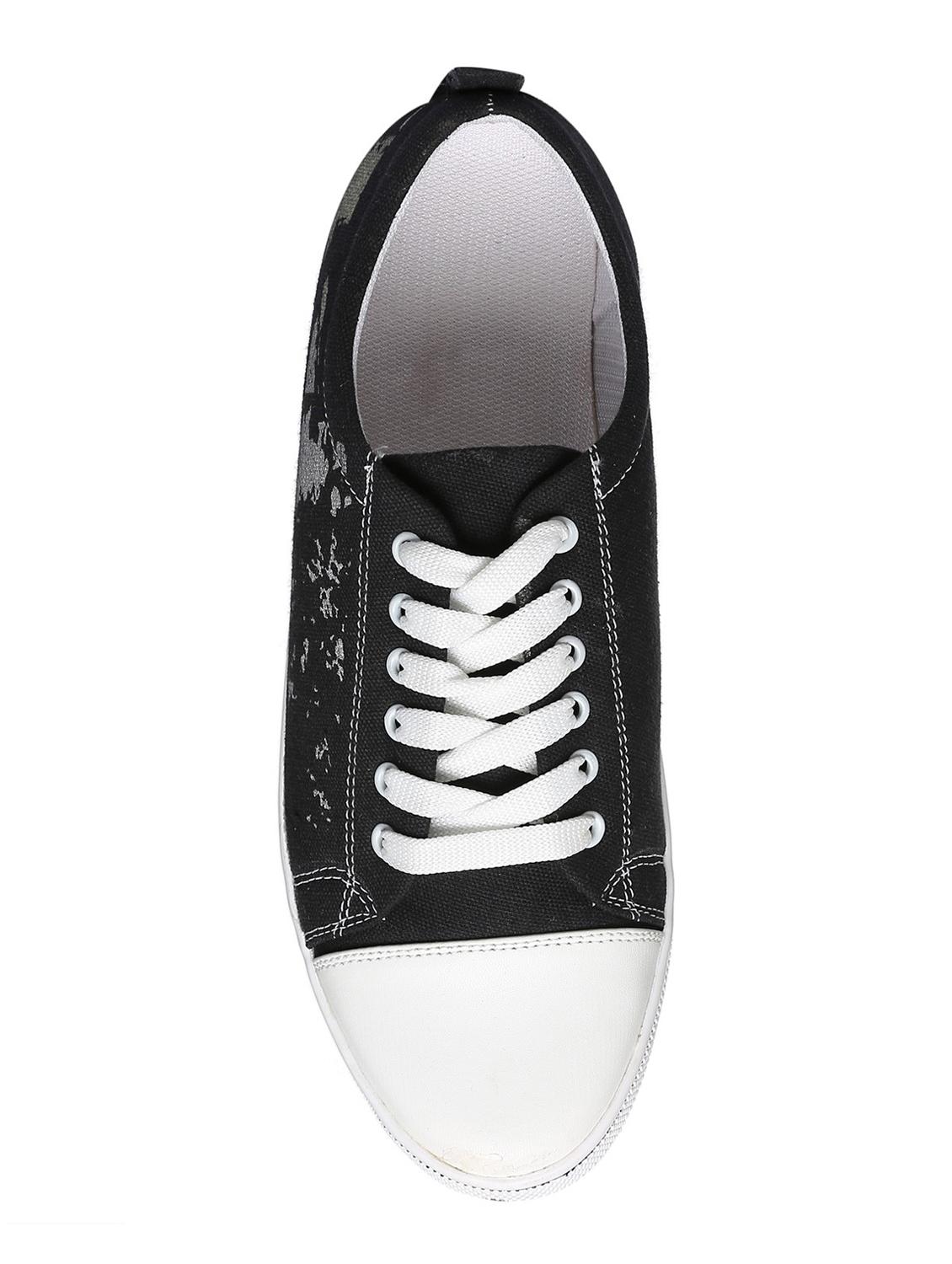 black canvas lace up sneakers - 16829494 - Zoom Image - 3