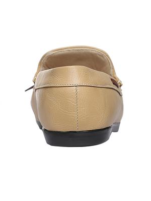beige leatherette slip on loafers - 16829501 - Standard Image - 3