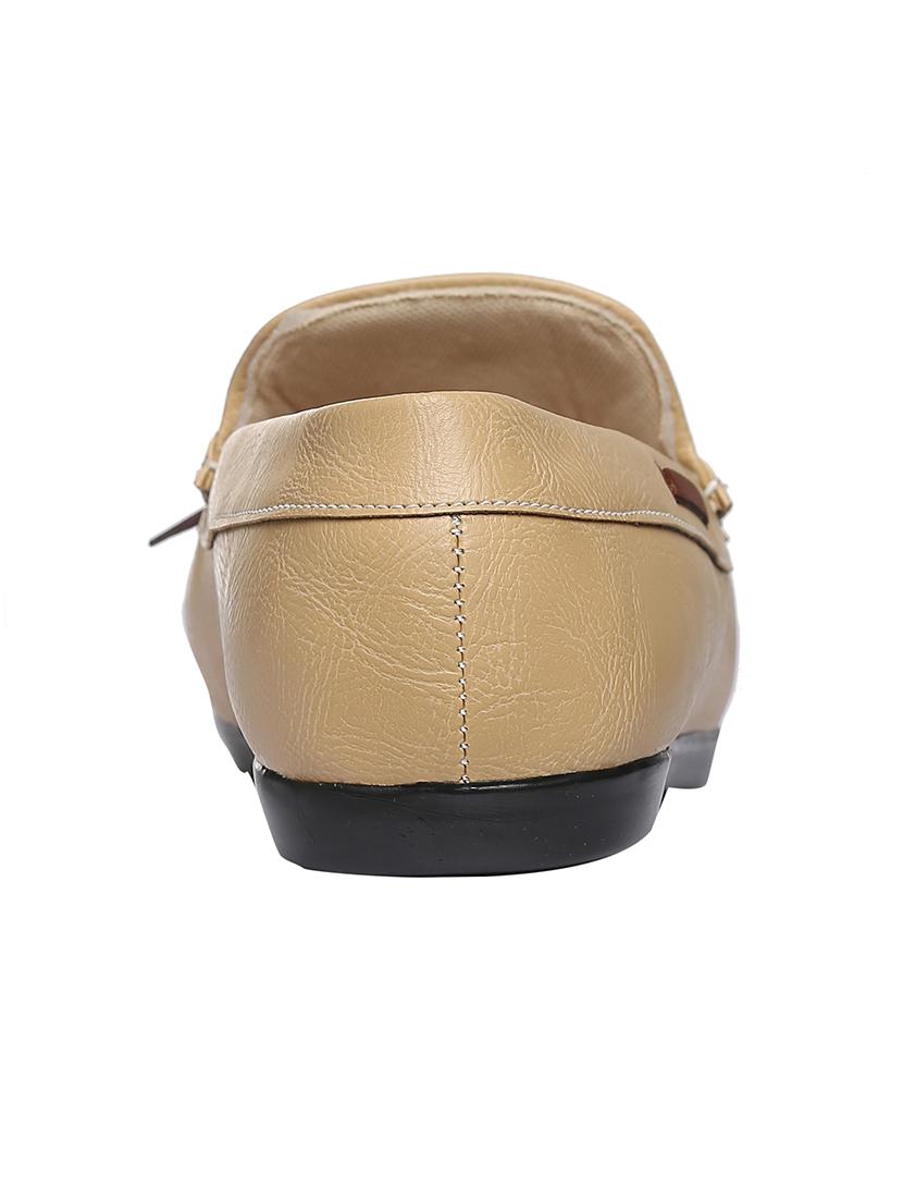 beige leatherette slip on loafers - 16829501 - Zoom Image - 3
