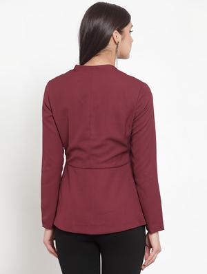 lapel neck a-line blazer - 16830229 - Standard Image - 3