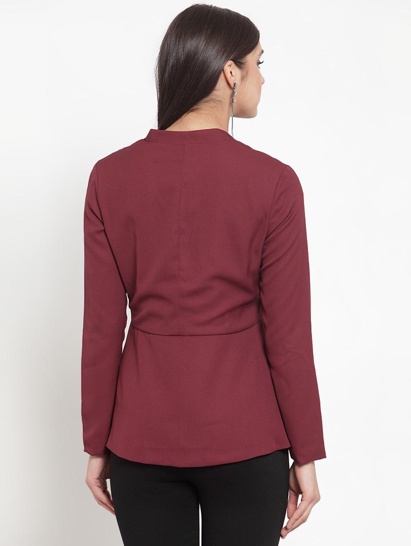 lapel neck a-line blazer - 16830229 - Zoom Image - 3