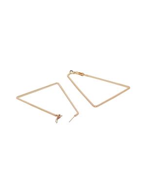 gold metal drop earring - 16831936 - Standard Image - 3