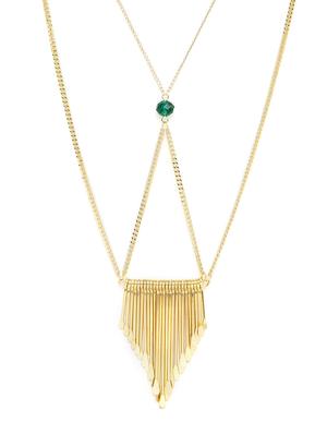 gold metal choker necklace - 16831987 - Standard Image - 3