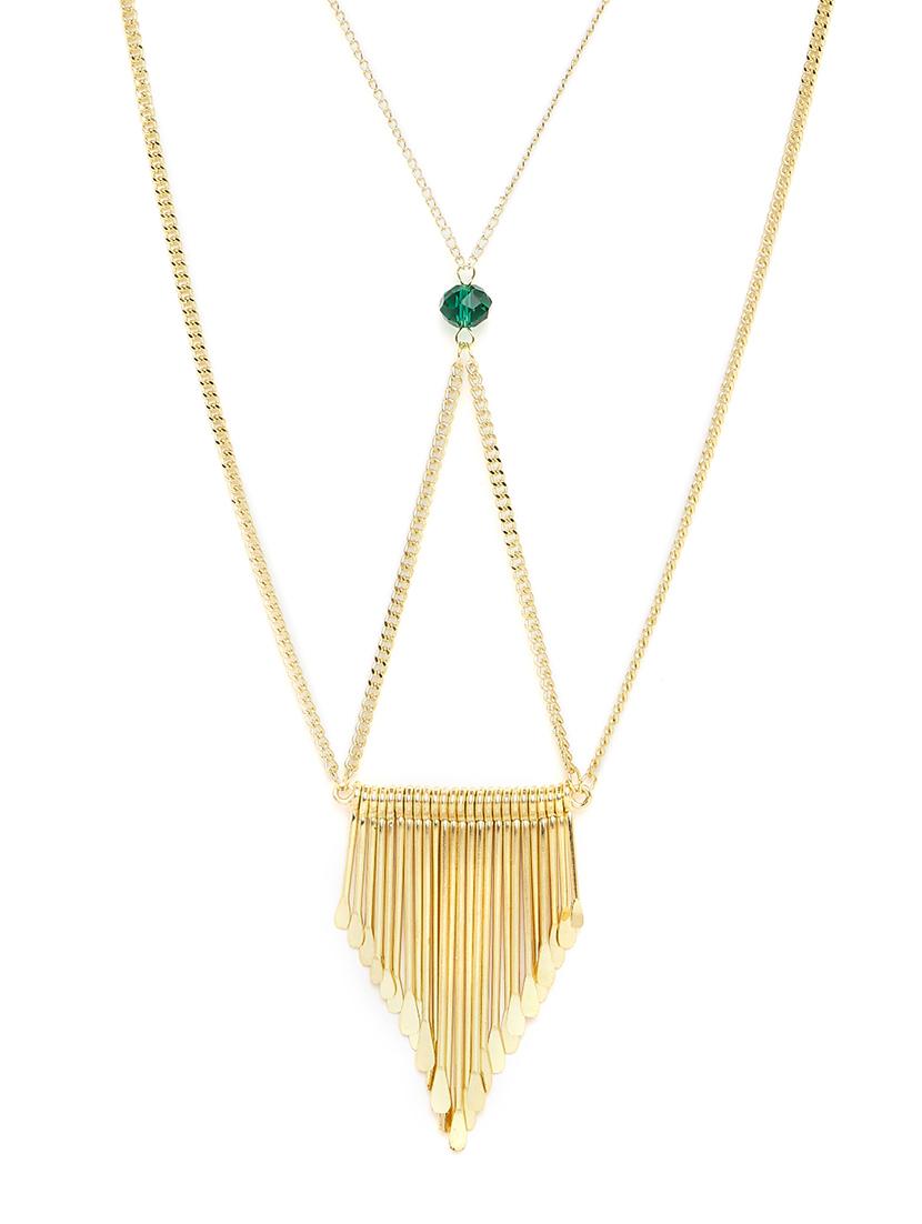 gold metal choker necklace - 16831987 - Zoom Image - 3