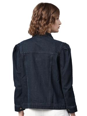 puff sleeved denim jacket - 16832301 - Standard Image - 3