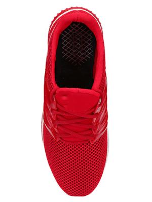 red mesh lace up sport shoes - 16834053 - Standard Image - 3