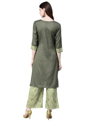 floral straight kurta - 16834151 - Standard Image - 3