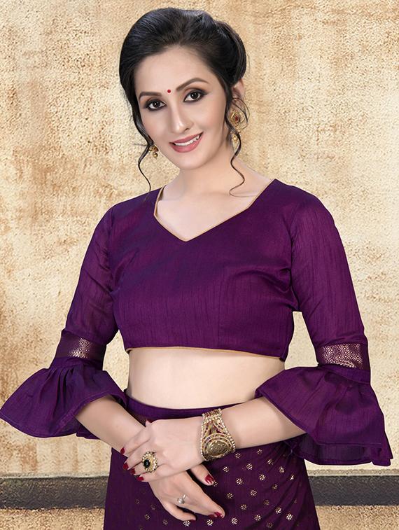 self design saree with blouse - 16834237 - Zoom Image - 3
